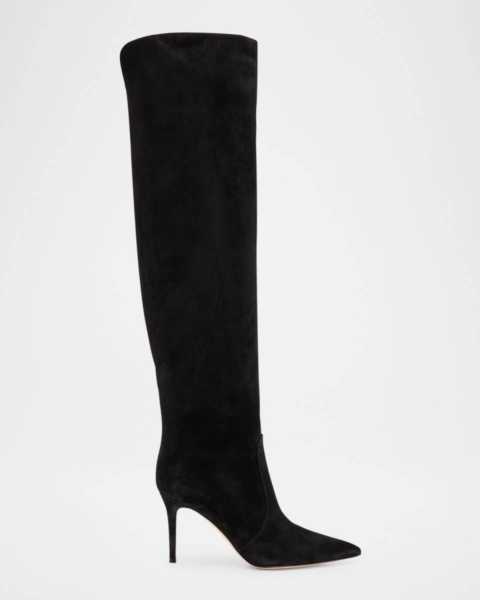 Hansen Suede Pointed-Toe Knee Boots